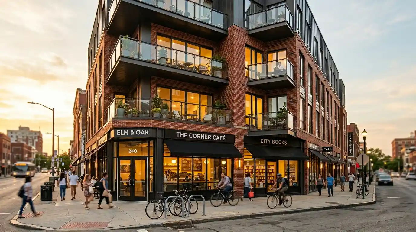 small mixed use building design